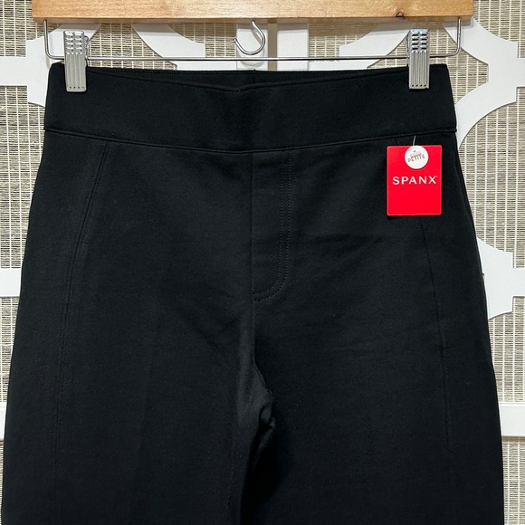 SPANX Straight Leg Ponte Pull On Pants Womens PS Black Knit Travel 20254Q NEW - Picture 2 of 14